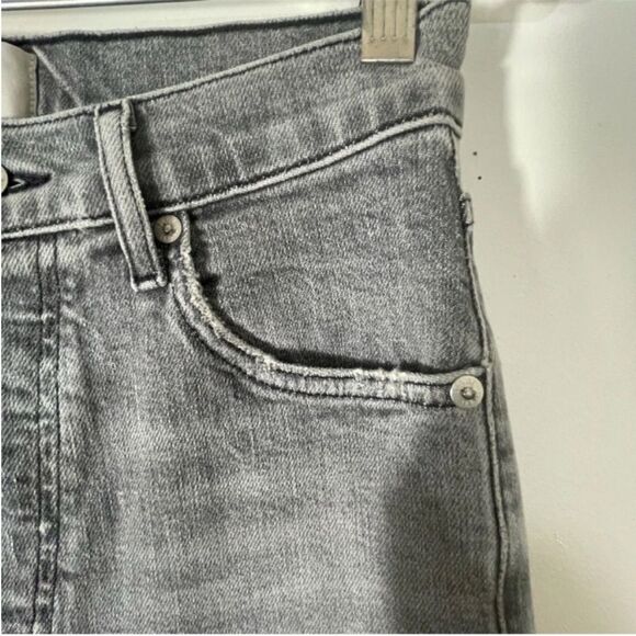 AGOLDE Nico High-Rise Raw Hem Button Fly Skinny Jeans Gray Size 24 - Picture 7 of 14